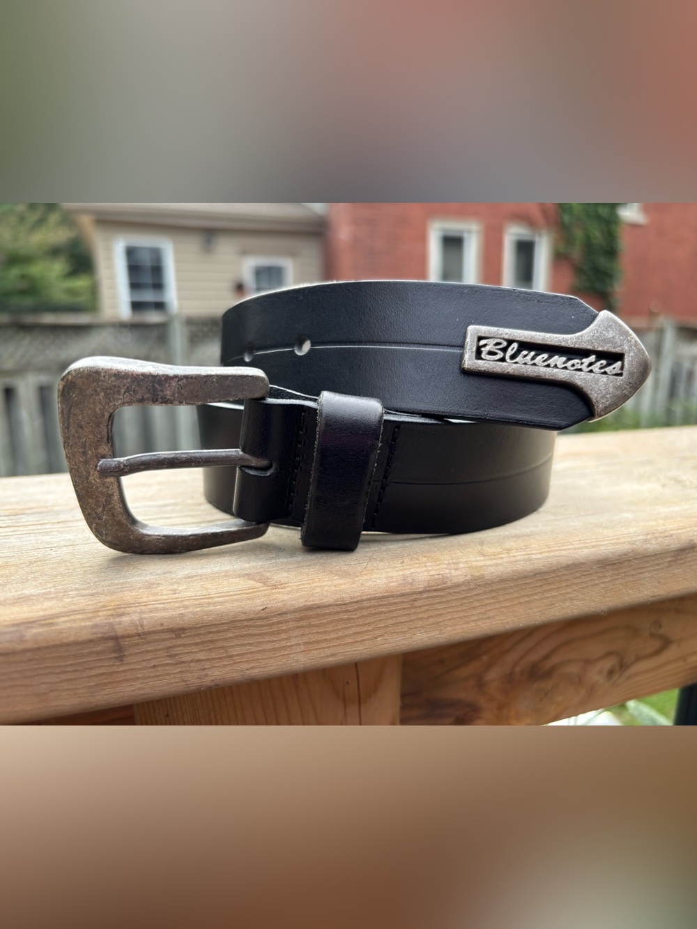 Vintage Bluenotes Black Leather Western Belt – Made in Canada